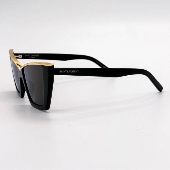 SAINT LAURENT SL570 SUNGLASSES 001 GOLD BLACK WOMEN SL570 SUNGLASSES - Picture 5 of 10